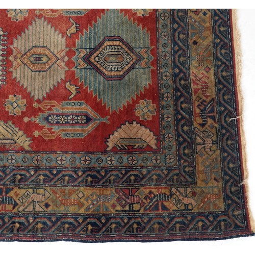 2187 - Rectangular Persian rug having an all over floral design, 158cm x 95cm