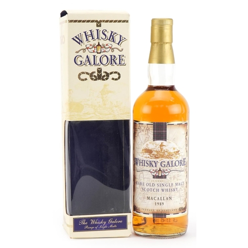 79 - Bottle of Whisky Galore Rare Old Single Malt whisky, with box, distilled at Macallan 1989