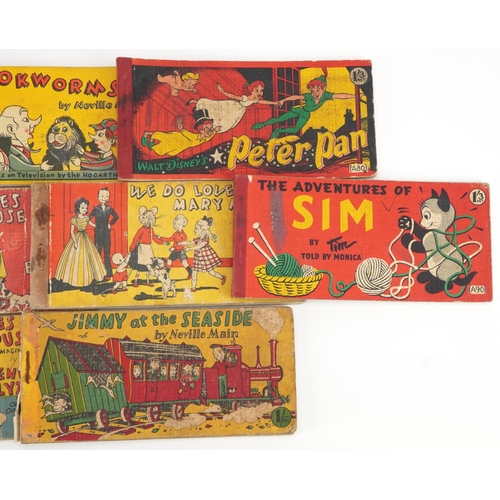 1474 - Nine vintage children's books including Walt Disney's Peter Pan, The Bookworms by Neville Main and J... 