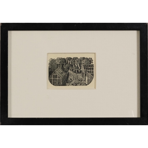 1340 - Eric Ravilious - Farming Scenes, two wood  engravings, each inscribed Kynoch Press notebook illustra... 