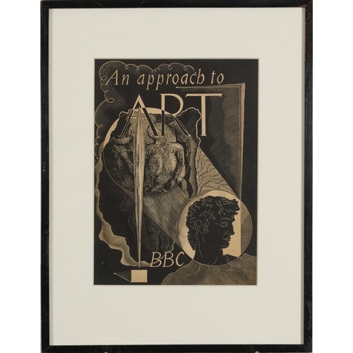 1007 - Blair Hughes-Stanton - An Approach to Art, wood engraving, inscribed Published by BBC  1935 verso, m... 