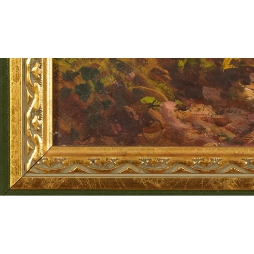 1021 - River scenes, matched pair of 19th/early 20th century oil on canvases, one signed L Richards, mounte... 