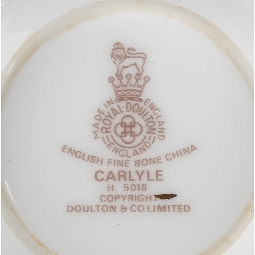 1224 - Royal Doulton Carlisle tea and dinnerware including trios, the largest 26cm in diameter