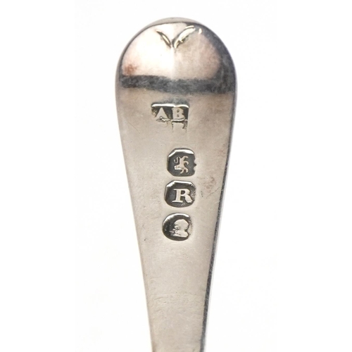 268A - Georgian and later silver spoons including mustard spoons, various hallmarks, the largest 15cm in le... 