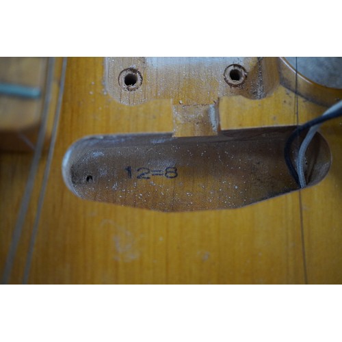 1003 - Vintage six string electric guitar bearing a Fender Telecaster label and Tokai bridge, serial number... 