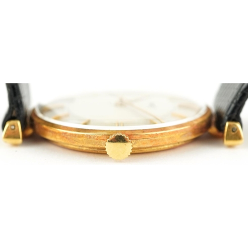 2210 - Piaget, gentlemen's 18ct gold manual wristwatch, the case numbered 10981, 33mm in diameter, total we... 