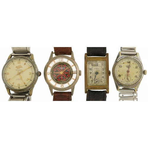 2825 - Four vintage gentlemen's wristwatches comprising automatic Enicar, manual Rotary, manual Sorana and ... 