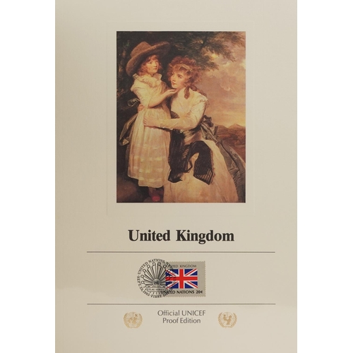 1467 - Extensive collection of world stamps arranged in ten UNICEF albums with slip cases