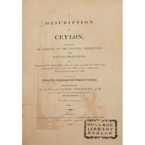 1472 - A Description of Ceylon, Containing an Account of The Country, Inhabitants and Natural Productions, ... 