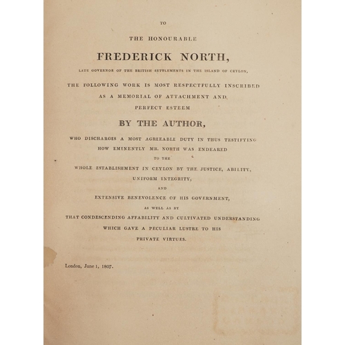 1472 - A Description of Ceylon, Containing an Account of The Country, Inhabitants and Natural Productions, ... 