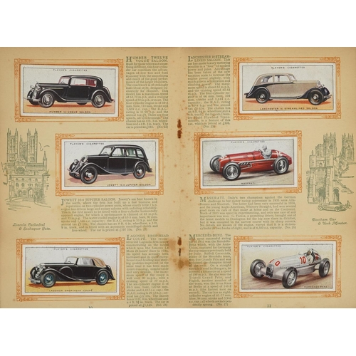 1499 - Large collection of cigarette cards, some arranged in albums, including motor cars and international... 