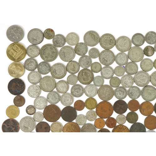 1436 - Antique and later predominantly British coinage including pre decimal, pre 1947 shillings and two sh... 
