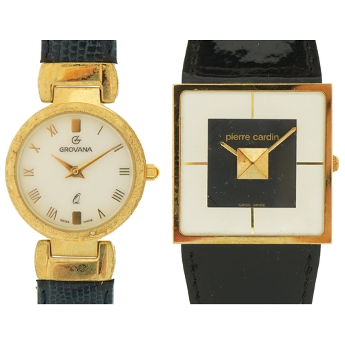 2839 - Two ladies and gentlemen's dress watches with boxes comprising Pierre Cardin and Grovana