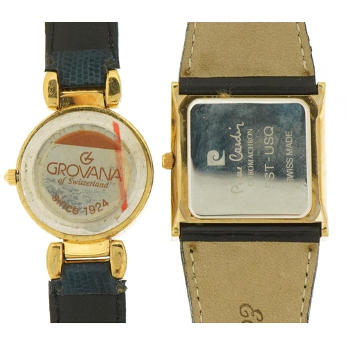 2839 - Two ladies and gentlemen's dress watches with boxes comprising Pierre Cardin and Grovana