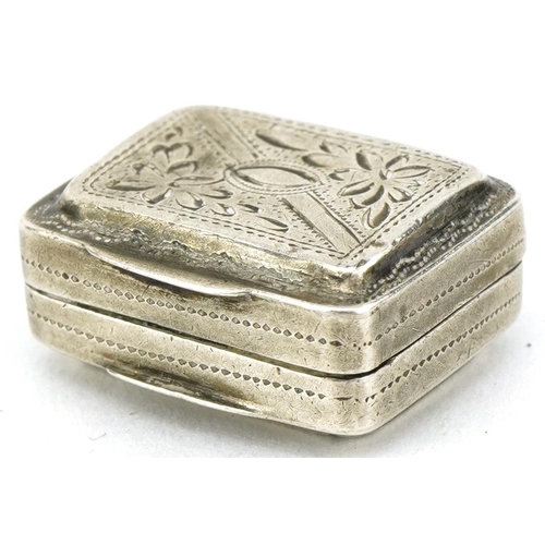 223 - John Bettridge, George IV silver vinaigrette with gilt interior, Birmingham 1822, 1.8cm wide, 5.0g