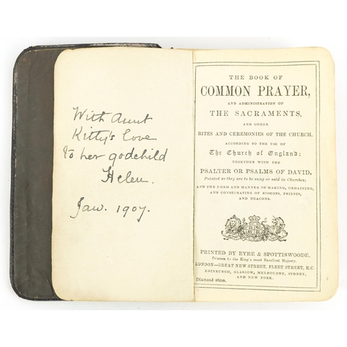 295 - James Deakin & Sons, Edwardian silver mounted Book of Common Prayer impressed with Putti and stylise... 