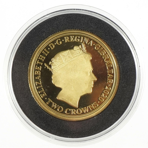 1427 - 9ct gold proof RAF commemorative two crowns with certificate, 8.0g