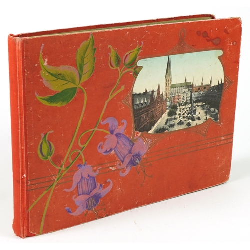 1444 - Collection of early 20th century and later greetings cards arranged in an album