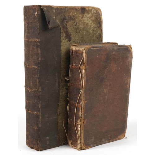 1475 - Two antique hardback books comprising A Treatise Upon the Life of Faith by W Romaine London, printed... 