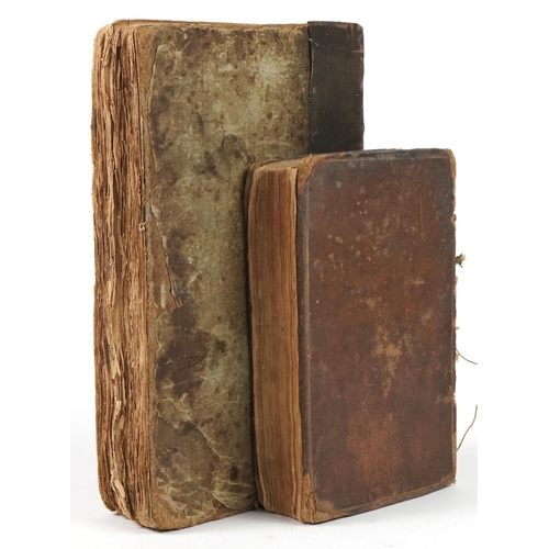 1475 - Two antique hardback books comprising A Treatise Upon the Life of Faith by W Romaine London, printed... 