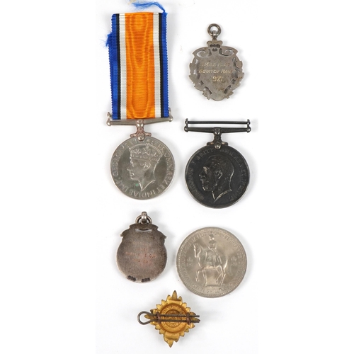 417 - British military World War I and World War II militaria including 1914-18 War medal awarded to M2-05... 