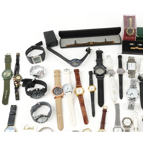 2832 - Large collection of costume jewellery and wristwatches including Sekonda, Meibo and Lorus