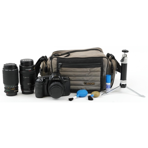 1328 - Canon EOS1 camera with EF720-210 and FD 75-200 lenses