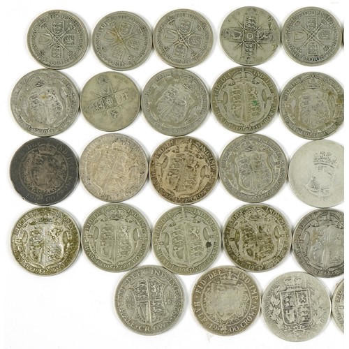 1415 - Victorian and later British coinage comprising half crowns and florins, 590g