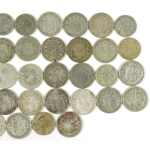 1415 - Victorian and later British coinage comprising half crowns and florins, 590g