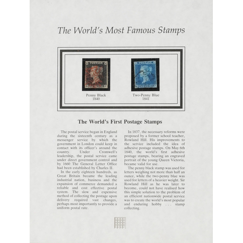 1457 - The World's Most Famous Stamps by Westminster Mint comprising Penny Black and Two Penny Blue