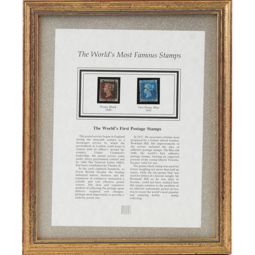 1457 - The World's Most Famous Stamps by Westminster Mint comprising Penny Black and Two Penny Blue