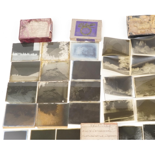 1500 - Collection of glass slides, some Magic Lantern, including cathedrals