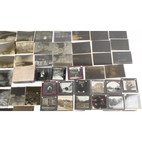 1500 - Collection of glass slides, some Magic Lantern, including cathedrals