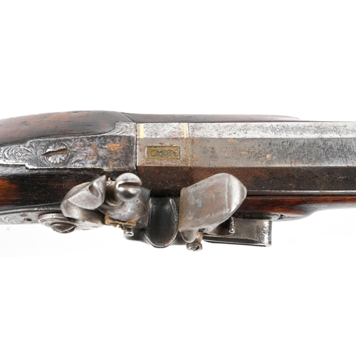 484 - 19th century flintlock rifle impressed Boulton to the lock plate, 119cm in length