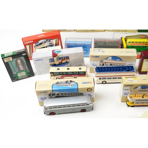 1377 - Large collection of diecast vehicles including Corgi buses, Matchbox and Atlas Dinky Toys