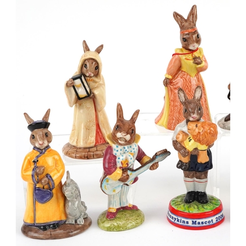 365 - Ten Royal Doulton Bunnykins figures, seven with certificates, comprising Mr Bunnybeat Bunnykins, Roc... 