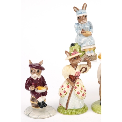 372 - Eight Royal Doulton Bunnykins figures, one with certificate, comprising Little Bo Peep Bunnykins, Li... 