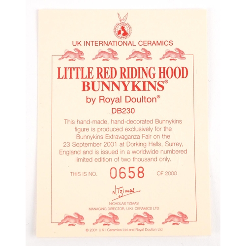 372 - Eight Royal Doulton Bunnykins figures, one with certificate, comprising Little Bo Peep Bunnykins, Li... 