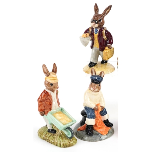 351 - Eight Royal Doulton Bunnykins figures, four with certificates, comprising Artist Bunnykins, Ice Crea... 