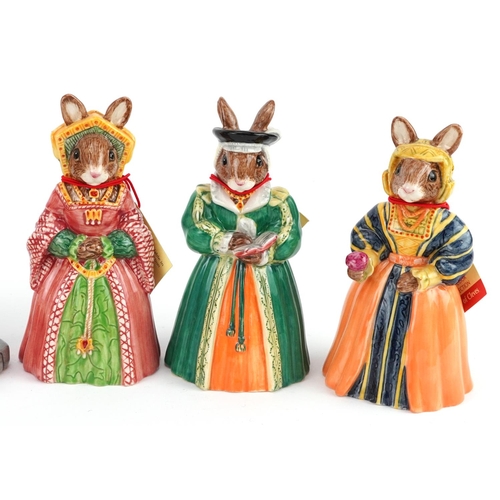 379 - Seven Royal Doulton Bunnykins figures from The Tudor Collection with certificates comprising Henry V... 