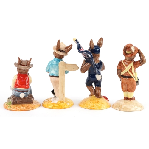 345 - Four Royal Doulton Bunnykins figures from the Australian Heritage Series with certificates comprisin... 