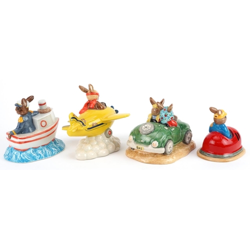 347 - Four Royal Doulton Bunnykins figures with certificates comprising Day Trip Bunnykins, Ship Ahoy Bunn... 