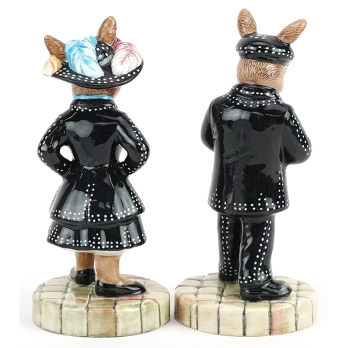 381 - Pair of Royal Doulton Bunnykins figures with certificates comprising Pearly King DB411 and Pearly Qu... 