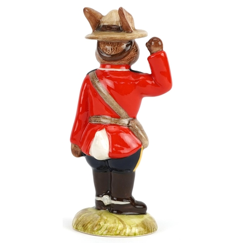 335 - Royal Doulton Mountie Bunnykins figure DB135 Special edition of 750, 10cm high