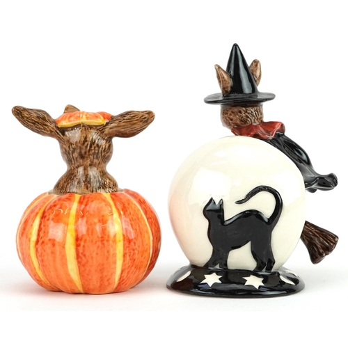 342 - Two Royal Doulton Bunnykins figures, one with certificate, comprising Trick or Treat Bunnykins and H... 