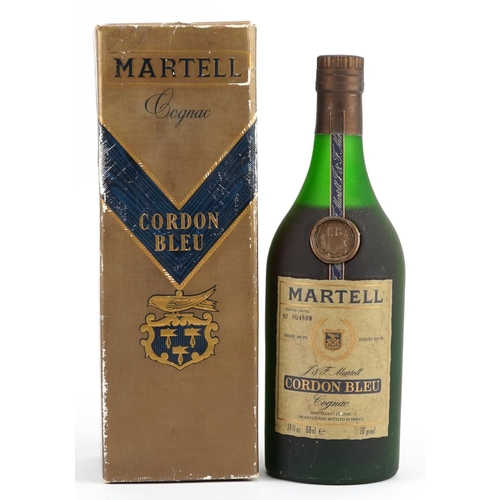 285 - Bottle of Martell Cordon Bleu cognac with box