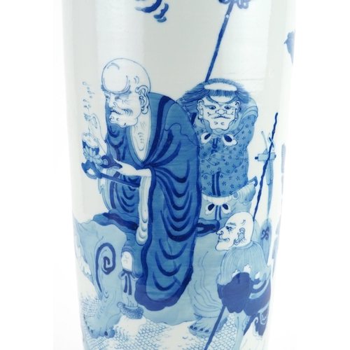 157 - Large Chinese porcelain vase hand painted with immortals in a landscape, 47cm high