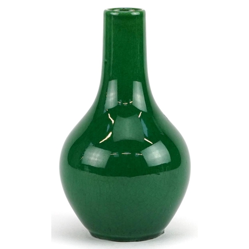 282 - Chinese porcelain vase having a green crackle glaze, 12cm high