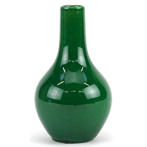 282 - Chinese porcelain vase having a green crackle glaze, 12cm high