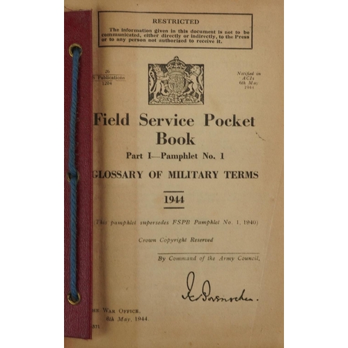 1272 - Sundry items including World War II Defence medal and Field Service pocket book 1938